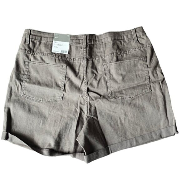 𝅺GEORGE High Waist Casual Green Shorts. Size 18. BNWT - Picture 2 of 7